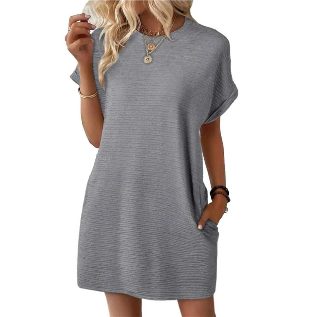 Ivay™ – Minimalistische zomerjurk met ronde hals