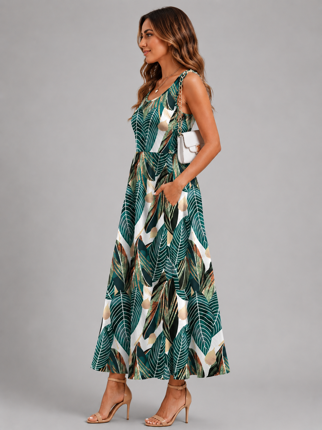 Franziska | Boho midi-jurk met halterhals