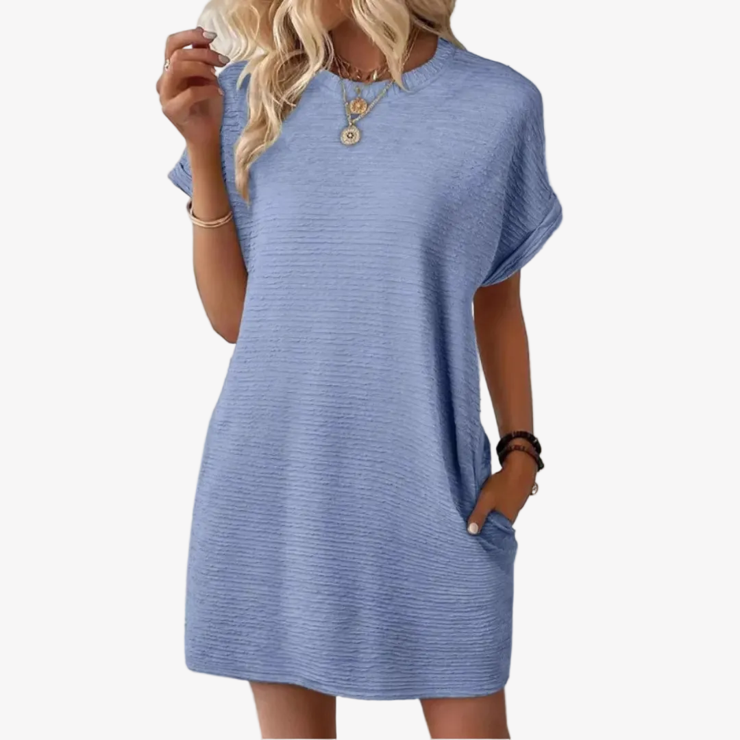 Ivay™ – Minimalistische zomerjurk met ronde hals