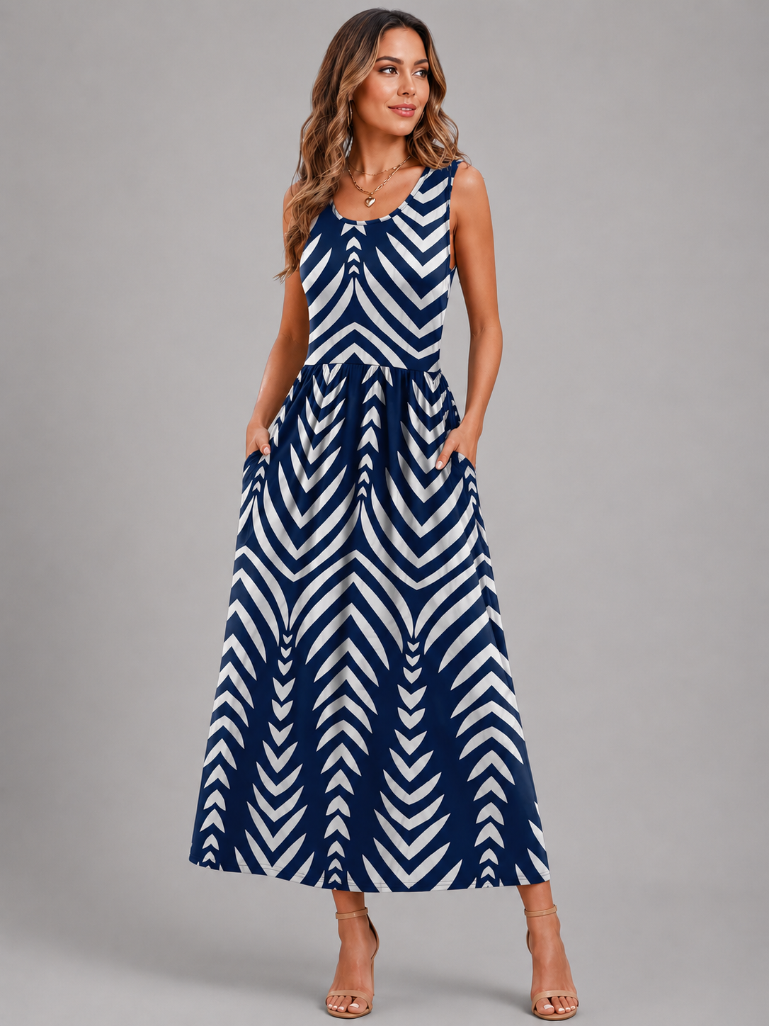 Franziska | Boho midi-jurk met halterhals