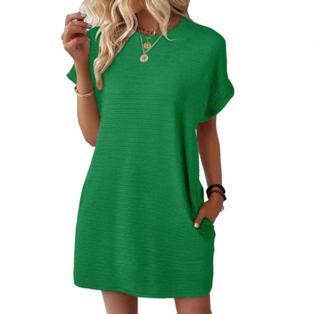 Ivay™ – Minimalistische zomerjurk met ronde hals