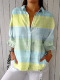 Filippa | Pastel Ruitpatroon Blouse