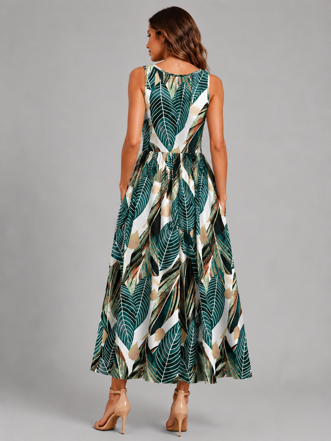 Franziska | Boho midi-jurk met halterhals