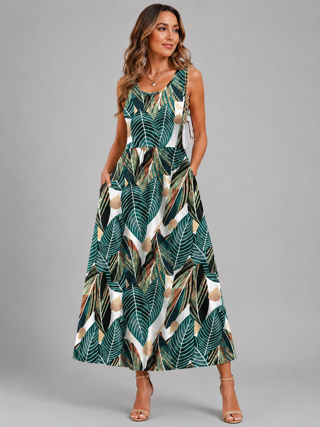 Franziska | Boho midi-jurk met halterhals