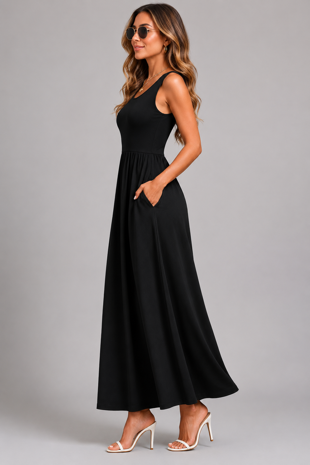 Franziska | Boho midi-jurk met halterhals