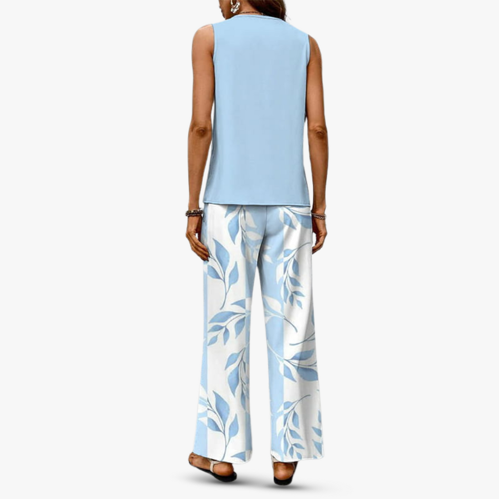 Amara™ – Premium tweedelige set met mouwloze top en broek