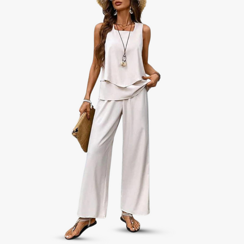 Amara™ – Premium tweedelige set met mouwloze top en broek