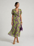 Michaela | Midi-jurk met bloemenprint