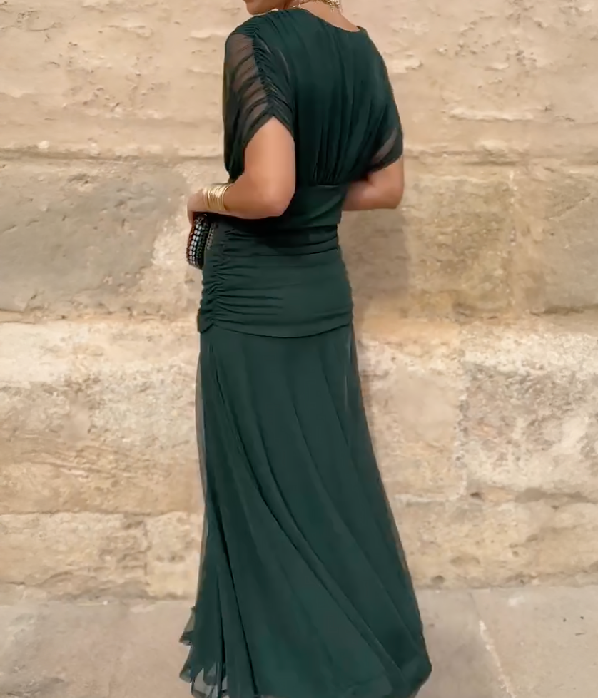Lady™ – Elegante maxi-jurk met V-hals voor feestelijke gelegenheden