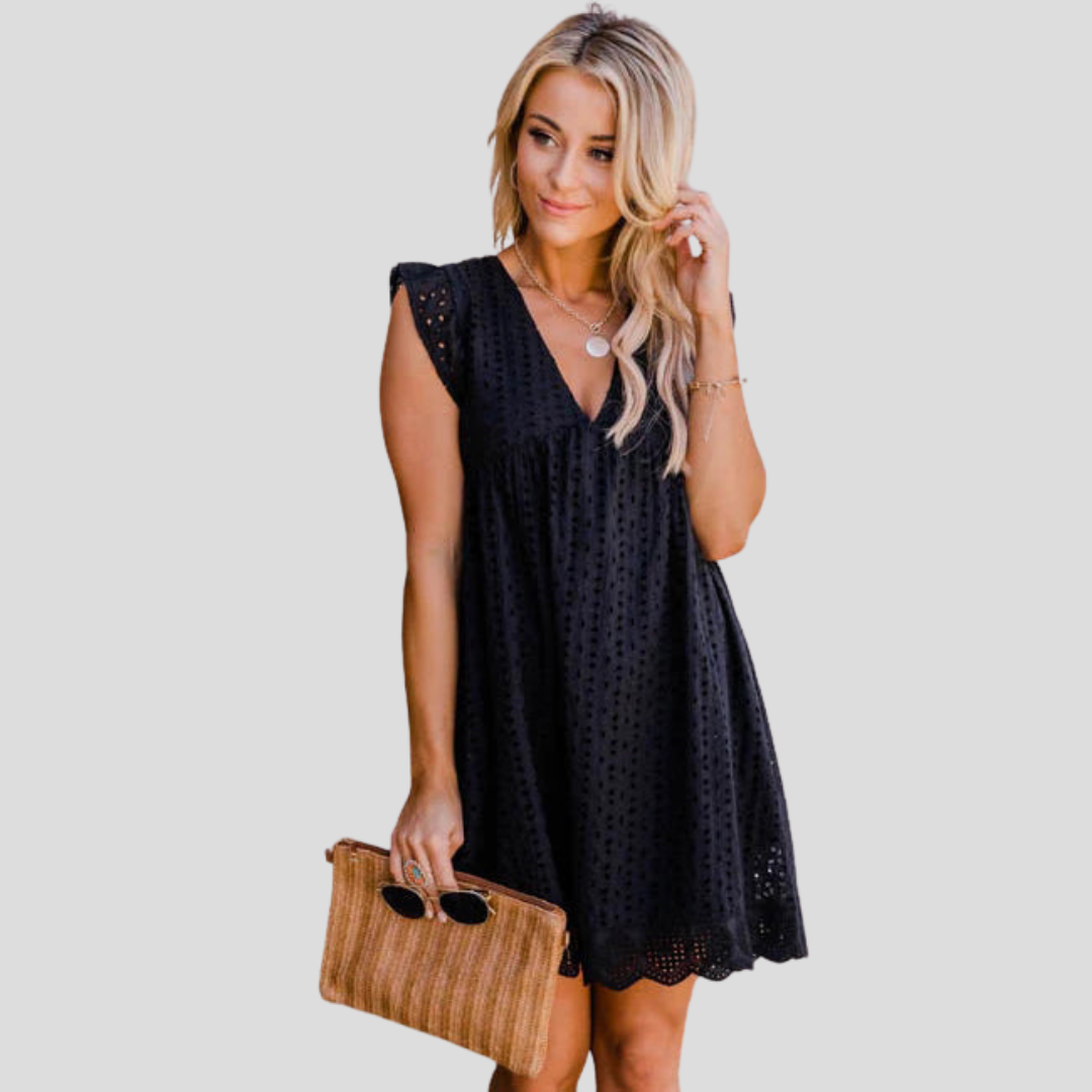 Elspeth™ – Zomerjurk met zakken, kant en geïntegreerde short