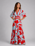 Isabell | Maxi-jurk met V-hals