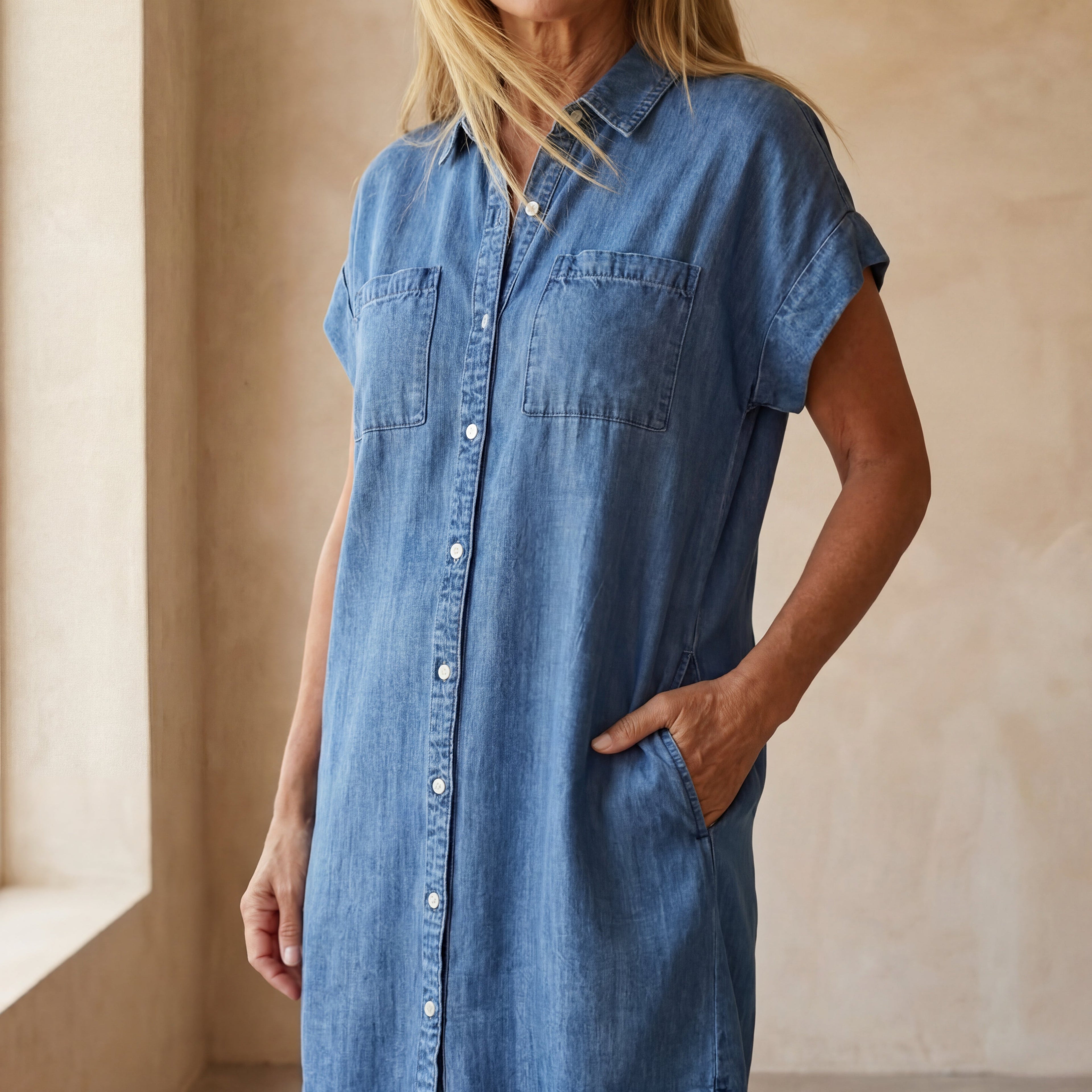 Eloira™ – Casual jurk met middellange lengte