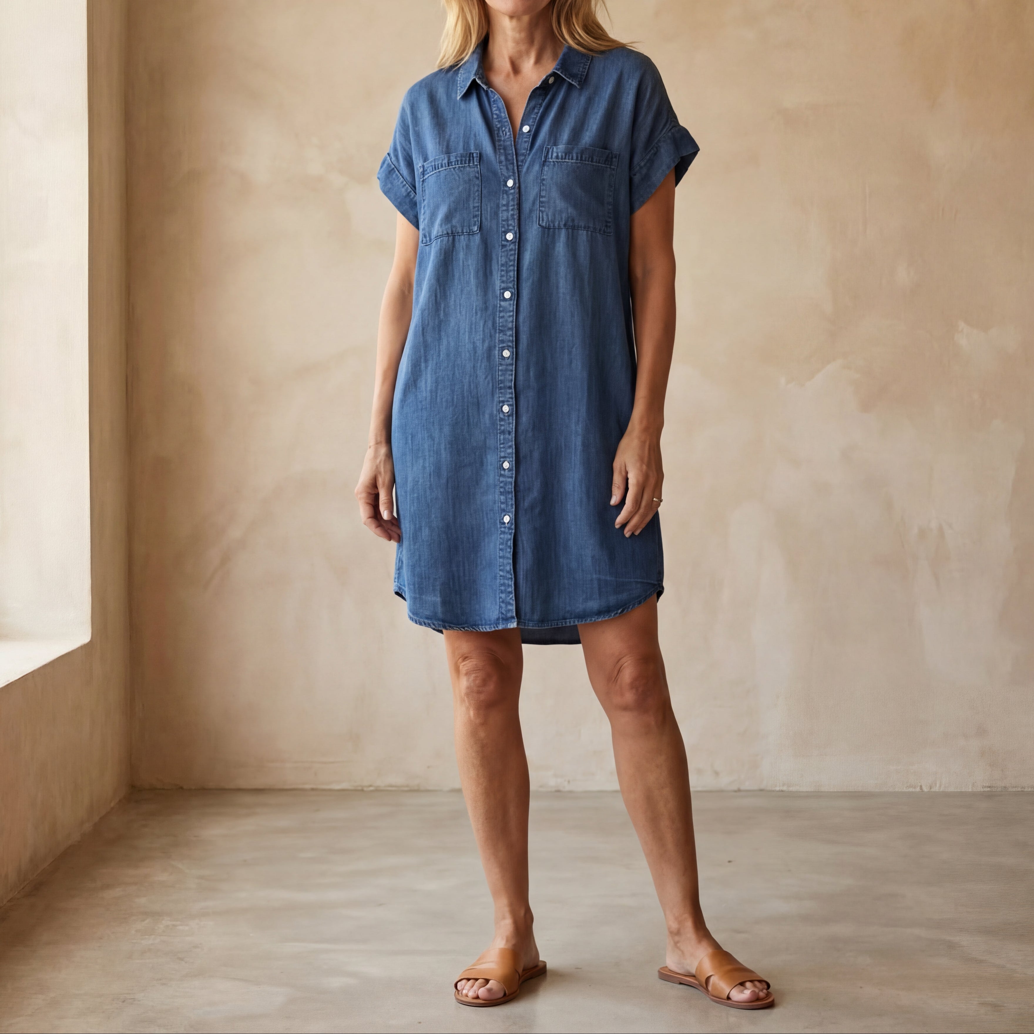 Eloira™ – Casual jurk met middellange lengte