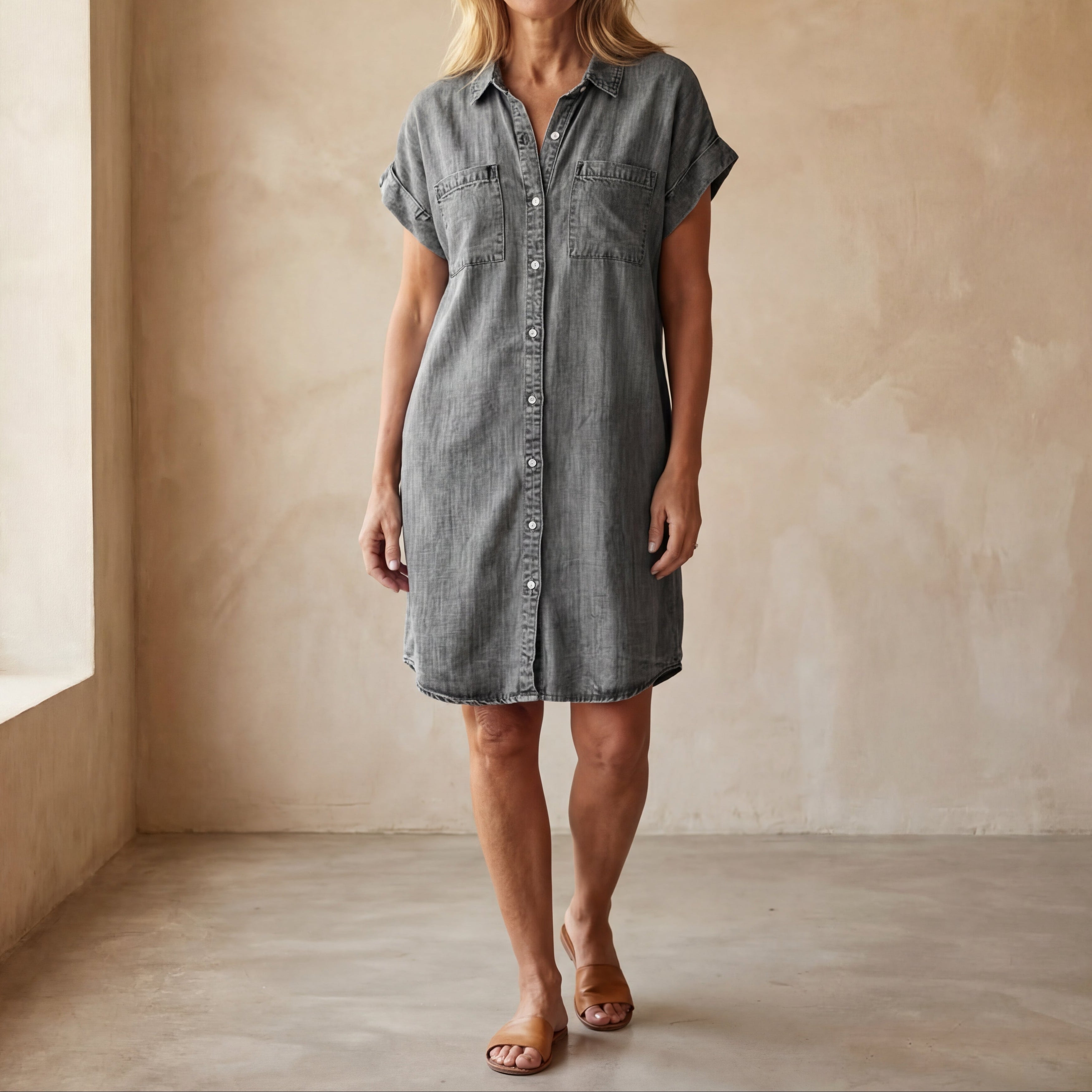 Eloira™ – Casual jurk met middellange lengte