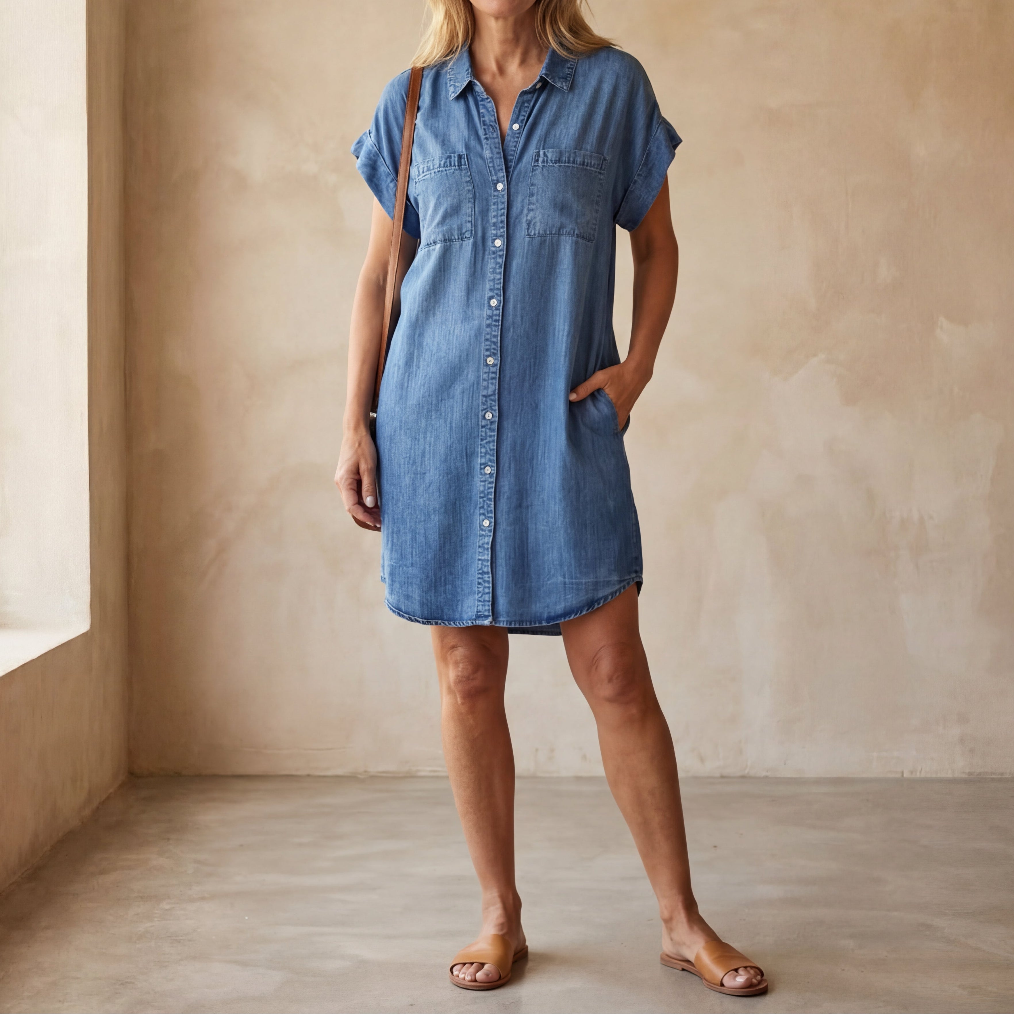 Eloira™ – Casual jurk met middellange lengte