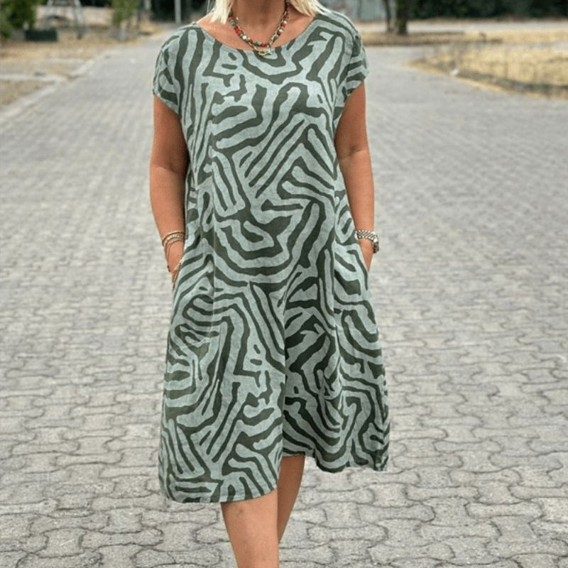 Alie™ – Zomerjurk met ronde hals