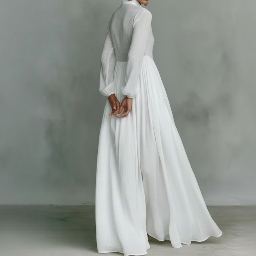 Gail™ – Minimalistische maxi-jurk van katoen