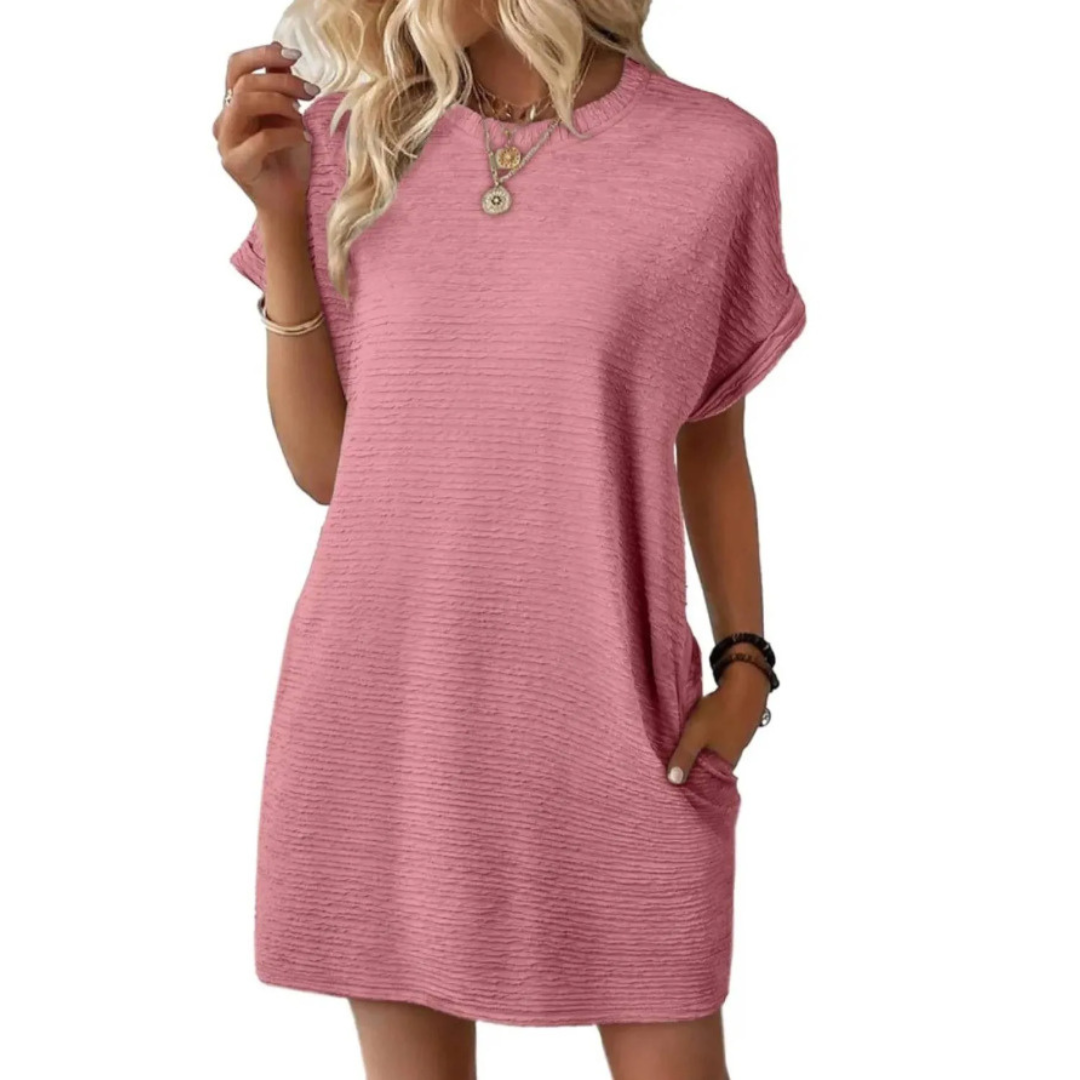Ivay™ – Minimalistische zomerjurk met ronde hals