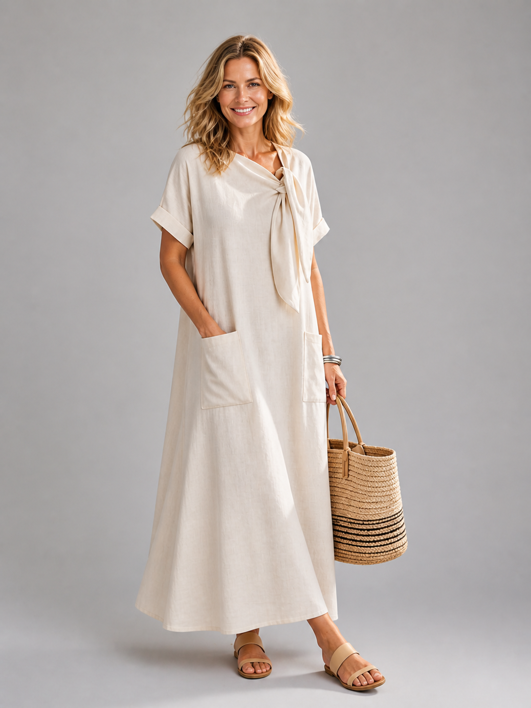 Maren | Casual maxi-jurk met zakken