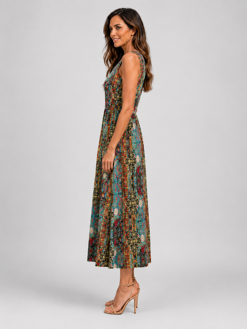 Franziska | Boho midi-jurk met halterhals