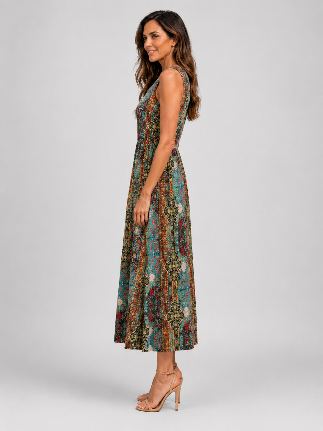 Franziska | Boho midi-jurk met halterhals