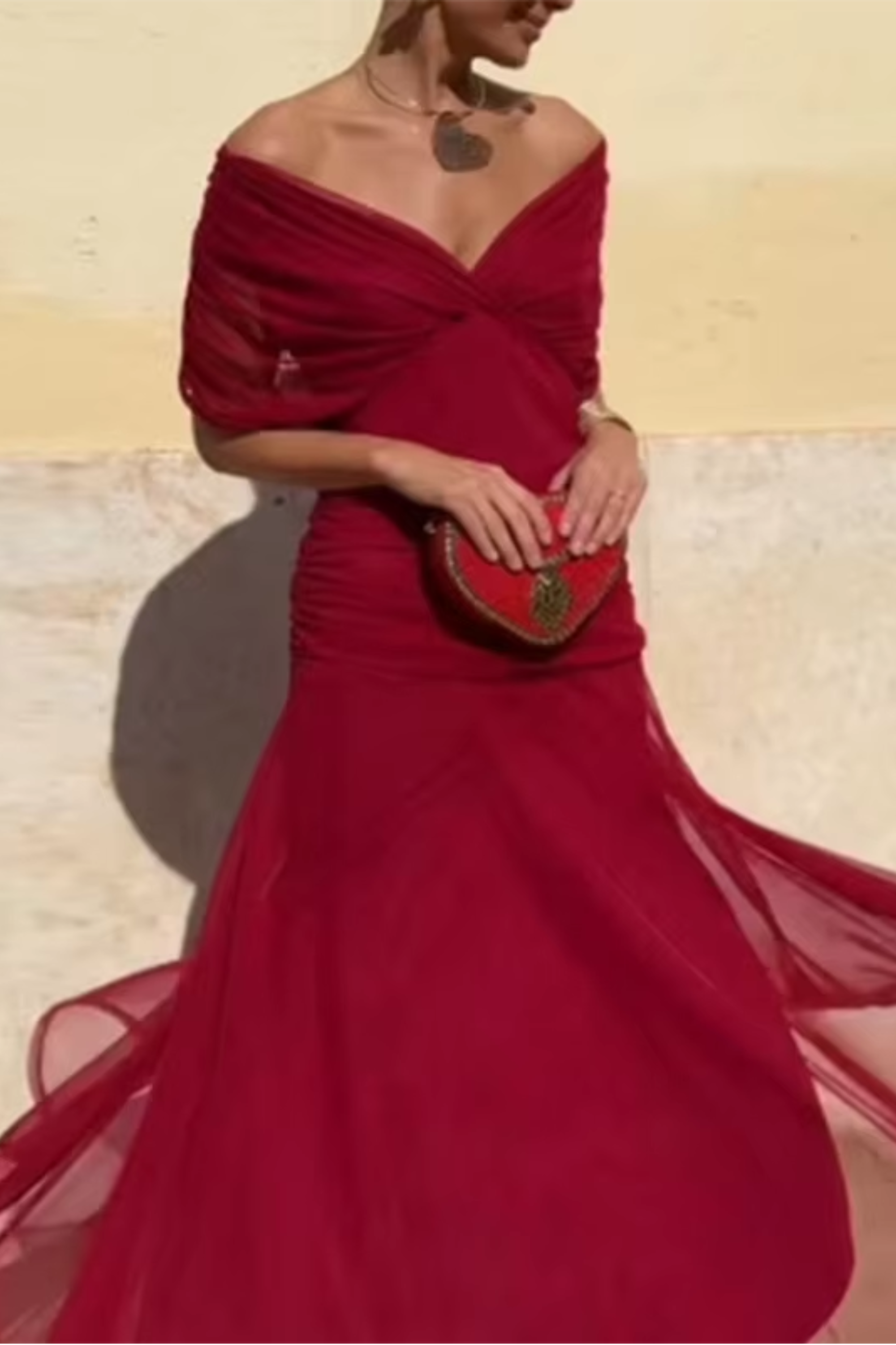 Lady™ – Elegante maxi-jurk met V-hals voor feestelijke gelegenheden