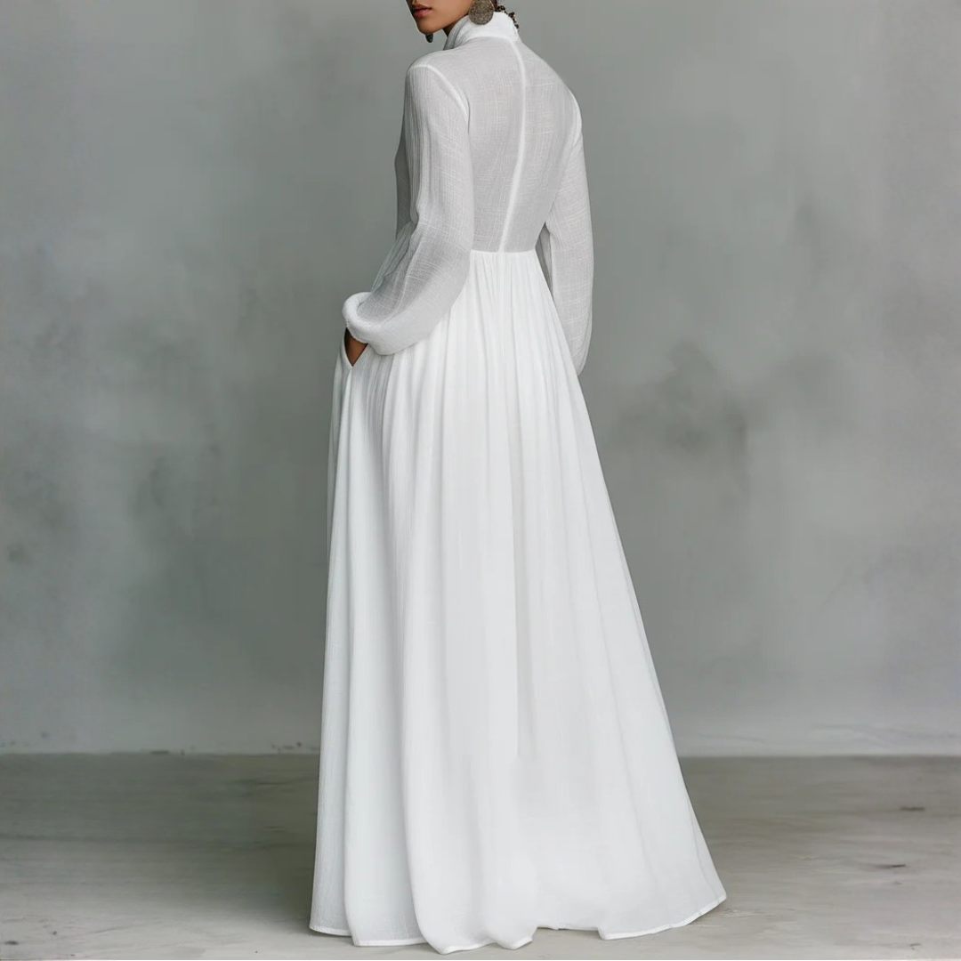 Gail™ – Minimalistische maxi-jurk van katoen