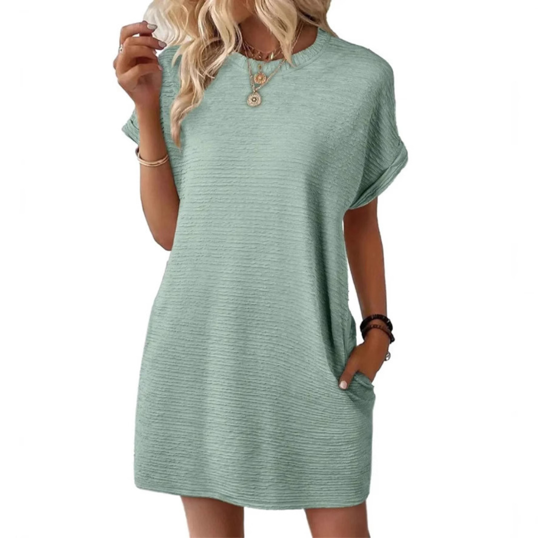 Ivay™ – Minimalistische zomerjurk met ronde hals