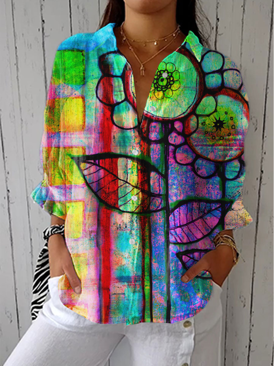 Fenna | Artistieke Bloesem Blouse