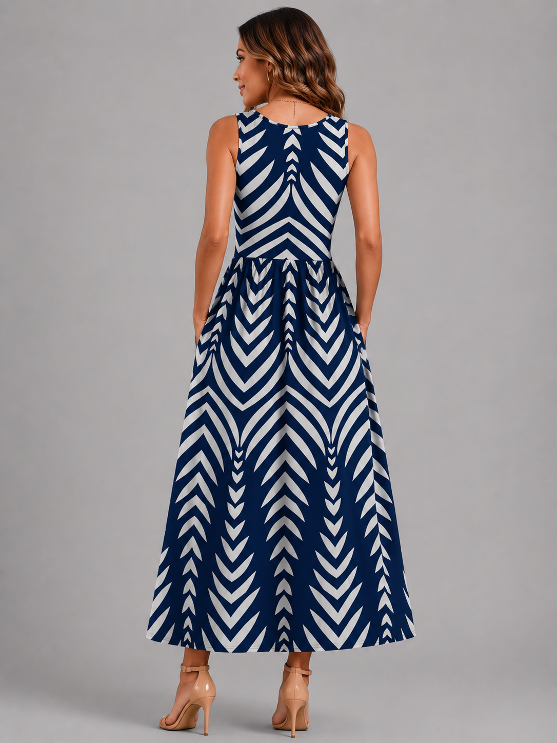 Franziska | Boho midi-jurk met halterhals