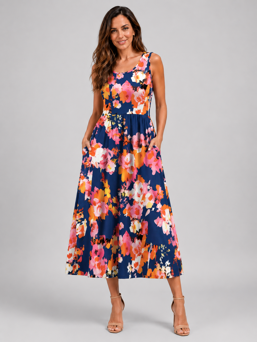 Franziska | Boho midi-jurk met halterhals