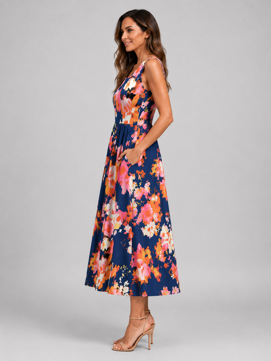 Franziska | Boho midi-jurk met halterhals