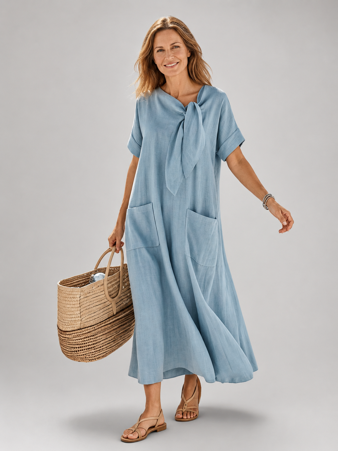 Maren | Casual maxi-jurk met zakken
