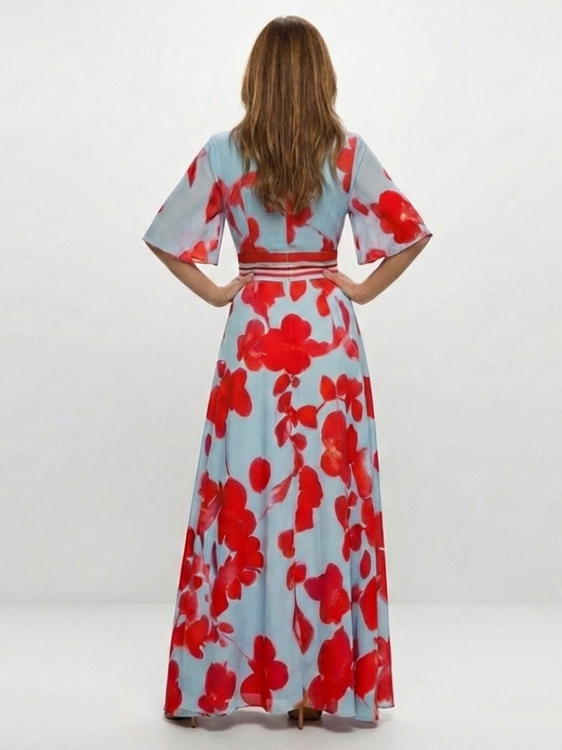 Isabell | Maxi-jurk met V-hals