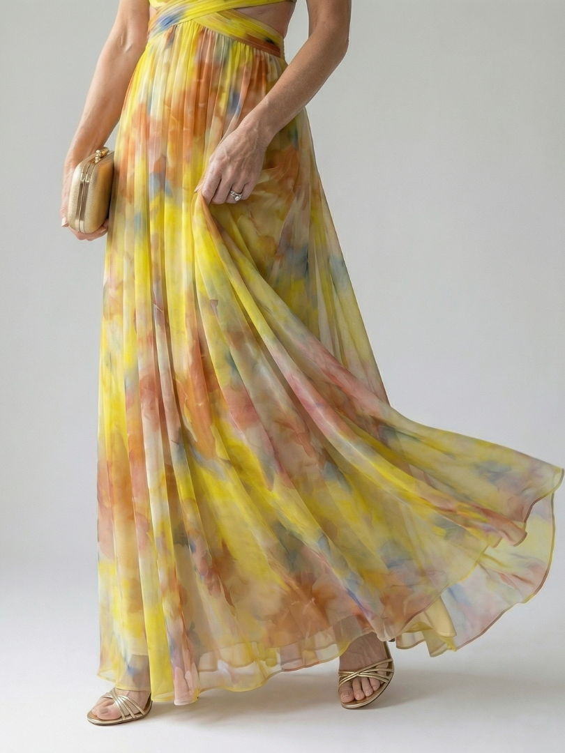 Charlotte | Zachte overslag maxi-jurk