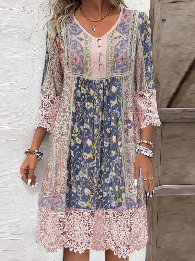 Orla™ – Boho-chique jurk met dessin