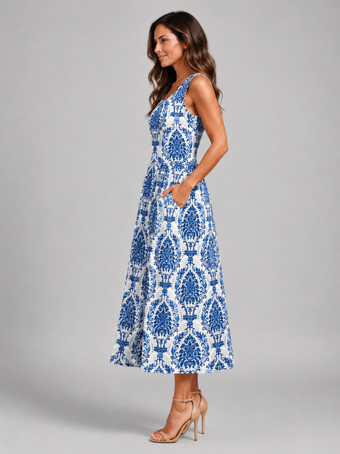 Franziska | Boho midi-jurk met halterhals