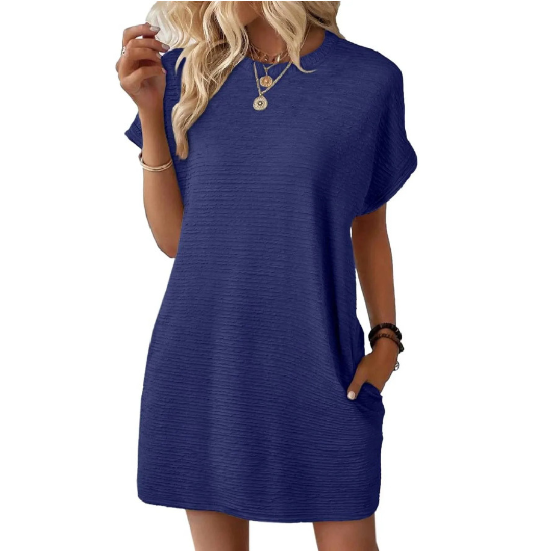 Ivay™ – Minimalistische zomerjurk met ronde hals