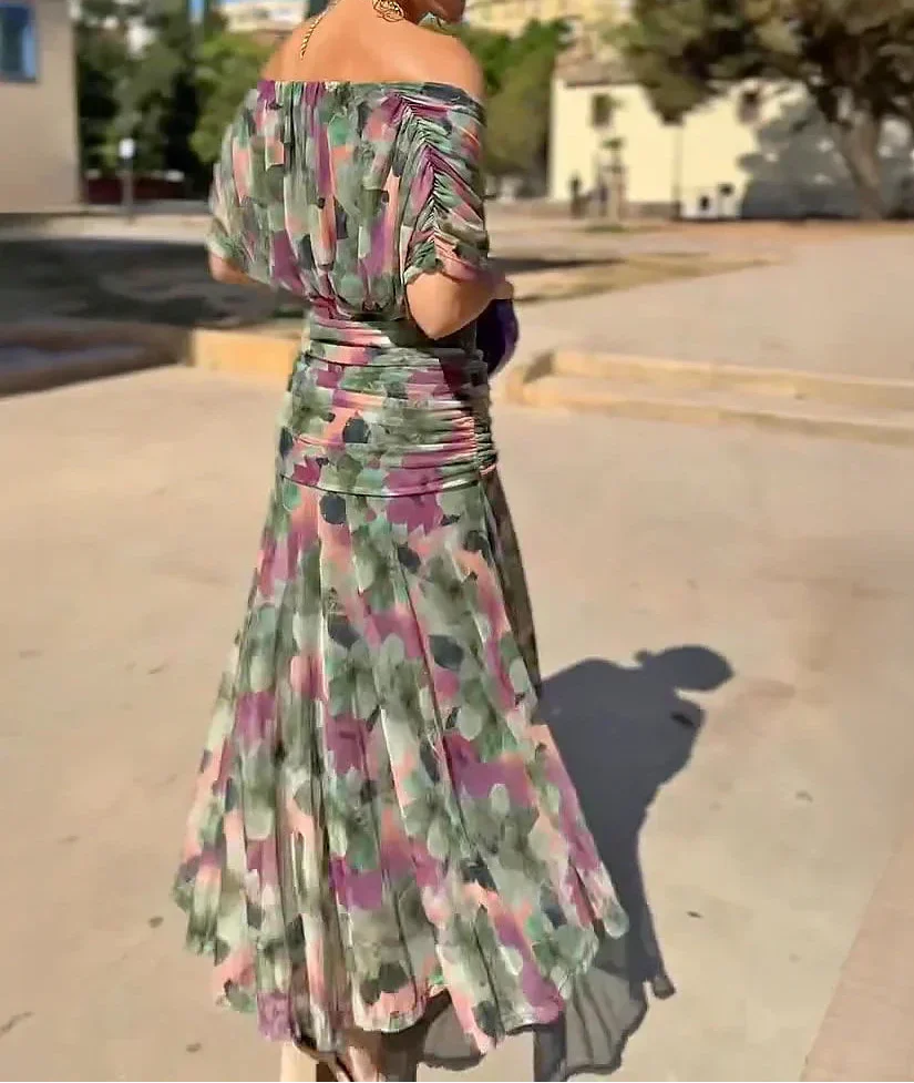 Lady™ – Elegante maxi-jurk met V-hals voor feestelijke gelegenheden