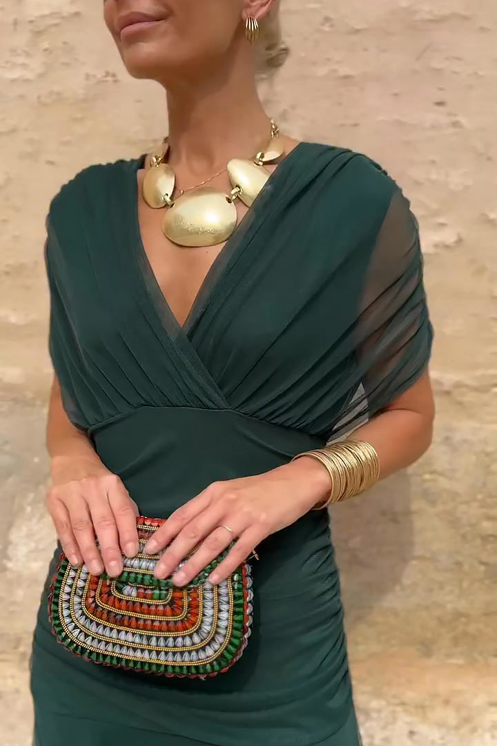 Lady™ – Elegante maxi-jurk met V-hals voor feestelijke gelegenheden