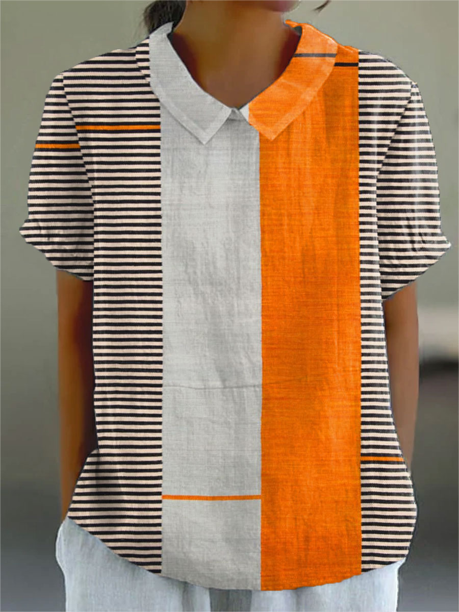 Lena | Gestreept Colorblock Shirt