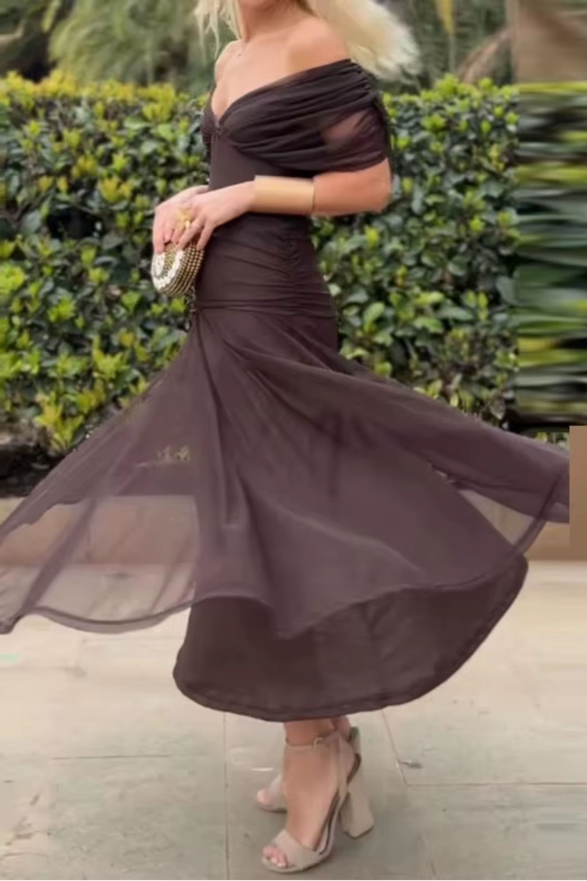 Lady™ – Elegante maxi-jurk met V-hals voor feestelijke gelegenheden