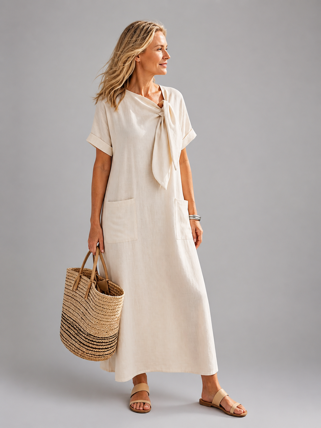 Maren | Casual maxi-jurk met zakken