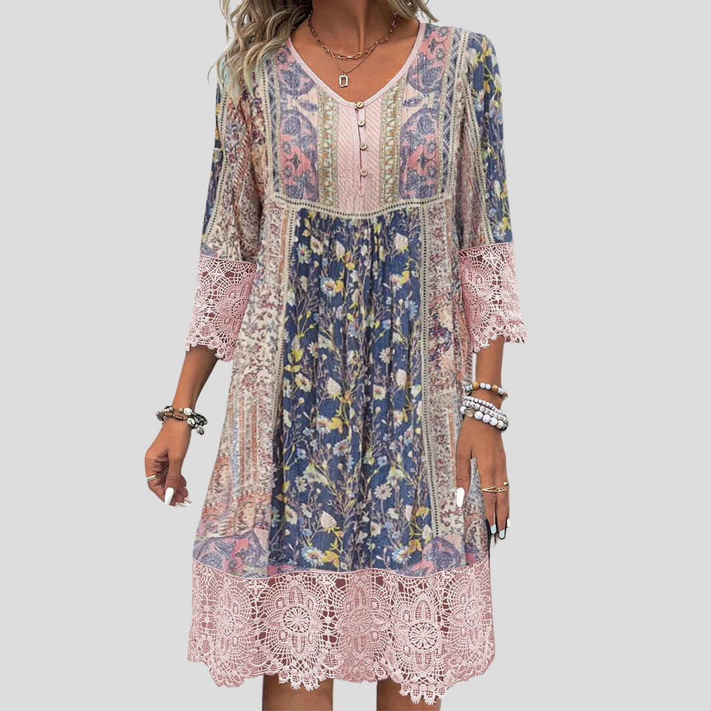 Orla™ – Boho-chique jurk met dessin