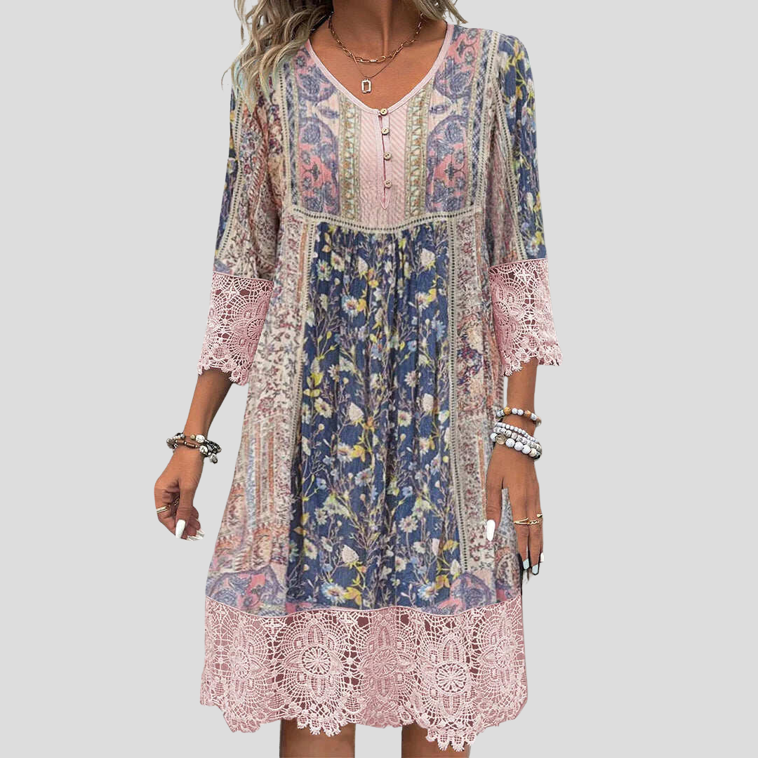 Orla™ – Boho-chique jurk met dessin