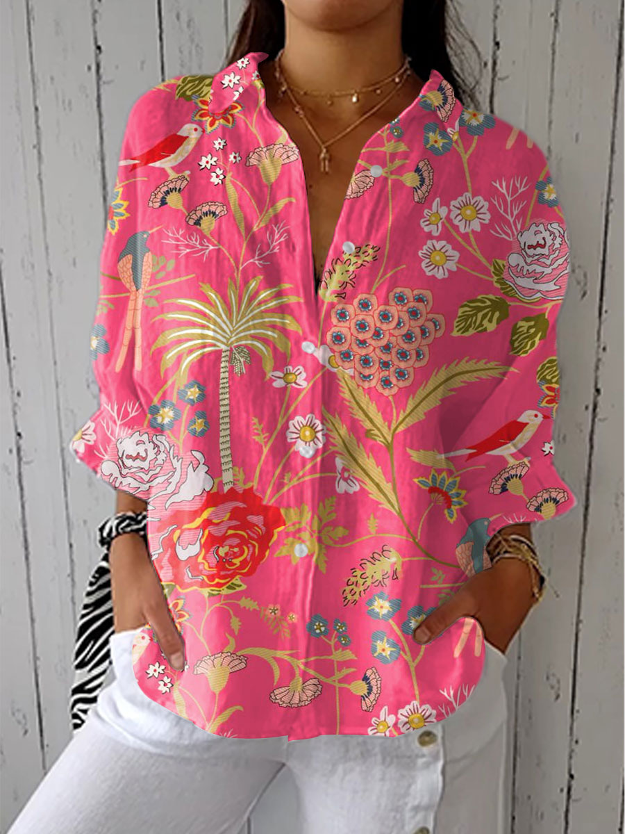 Floriana | Tropische Bloesem Blouse