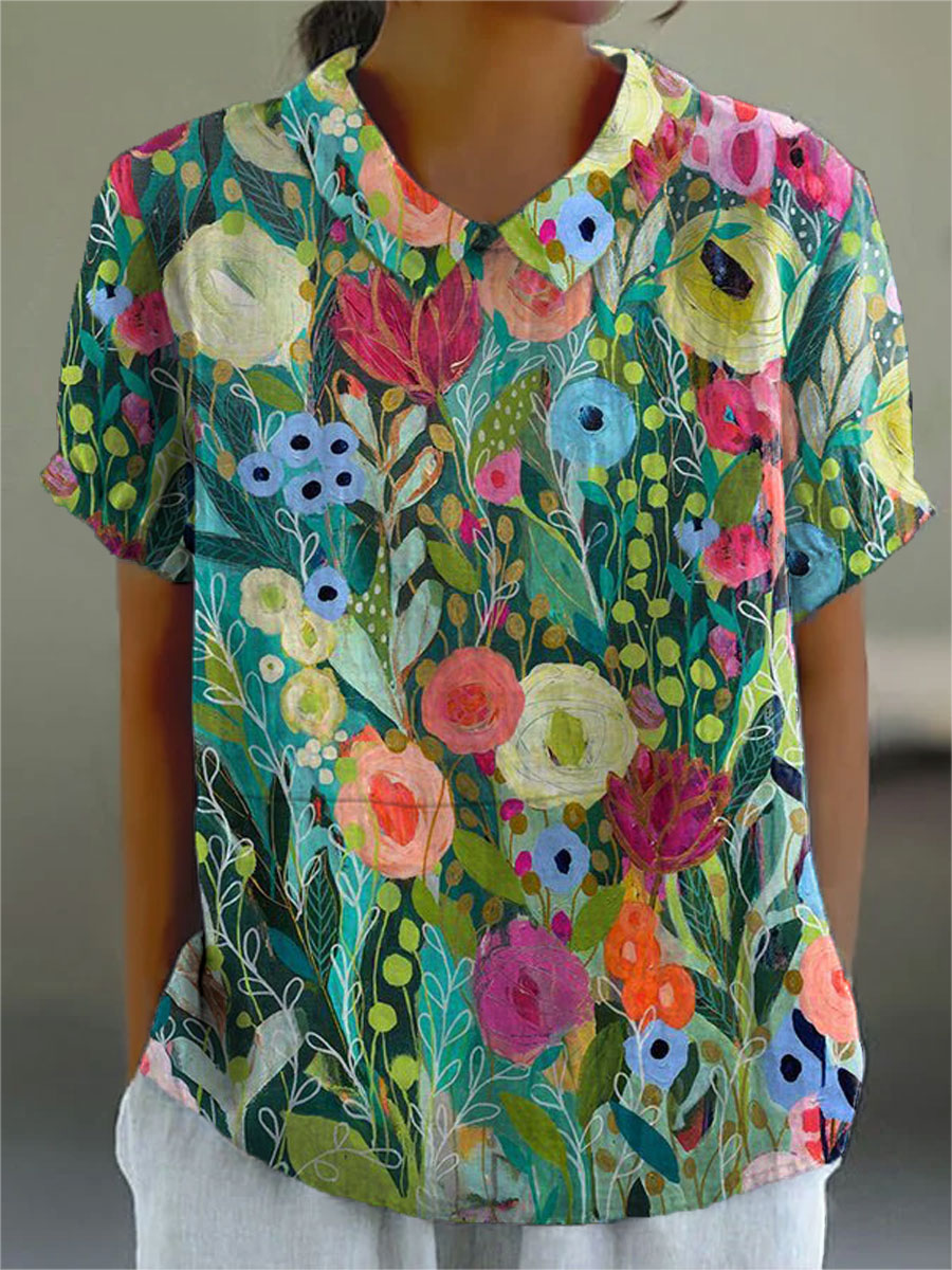 Daisy | Bloemen Aquarel Shirt