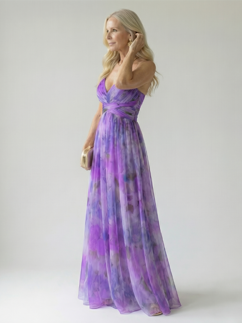 Charlotte | Zachte overslag maxi-jurk
