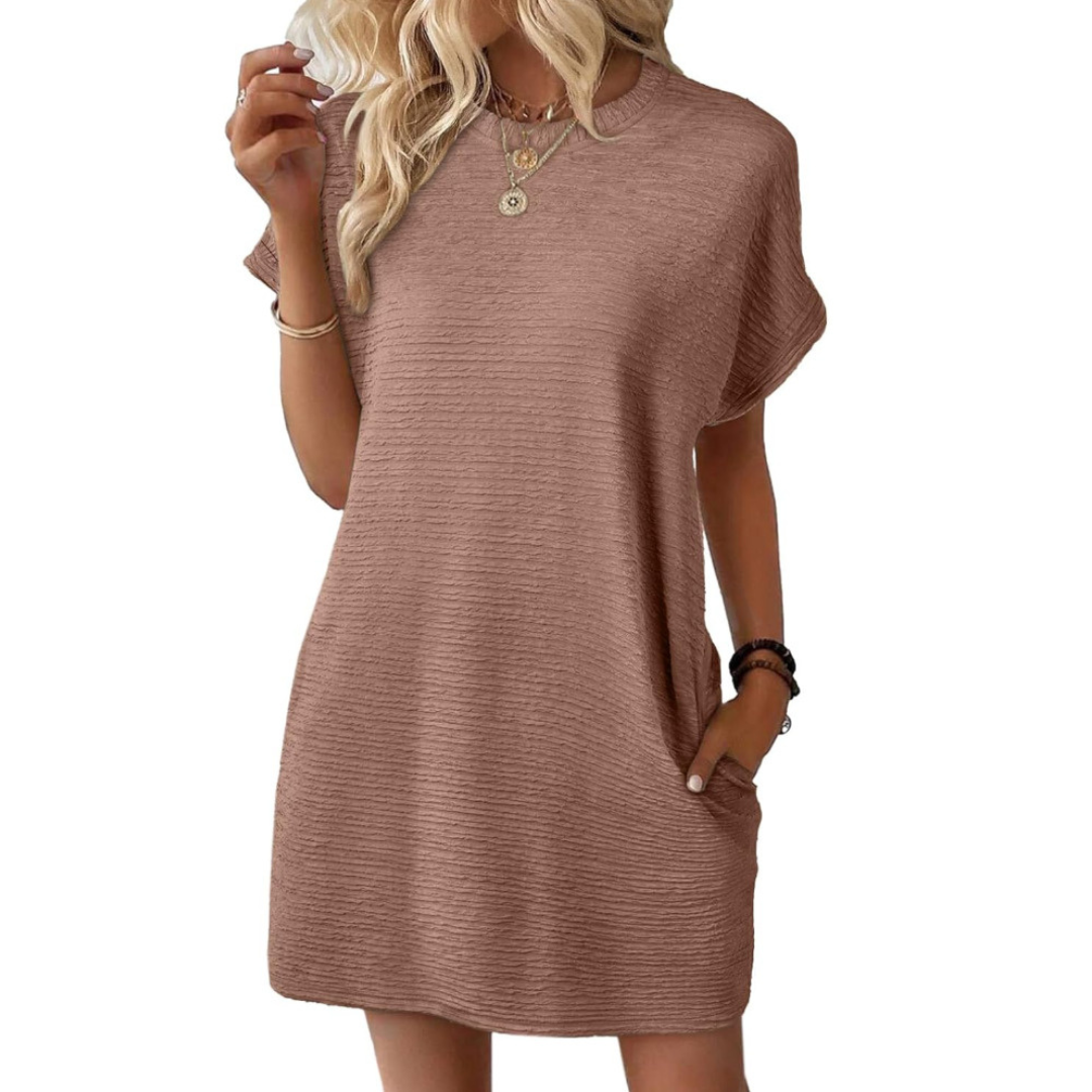 Ivay™ – Minimalistische zomerjurk met ronde hals