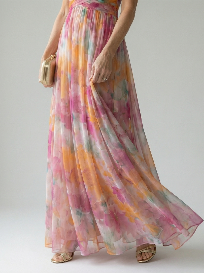 Charlotte | Zachte overslag maxi-jurk